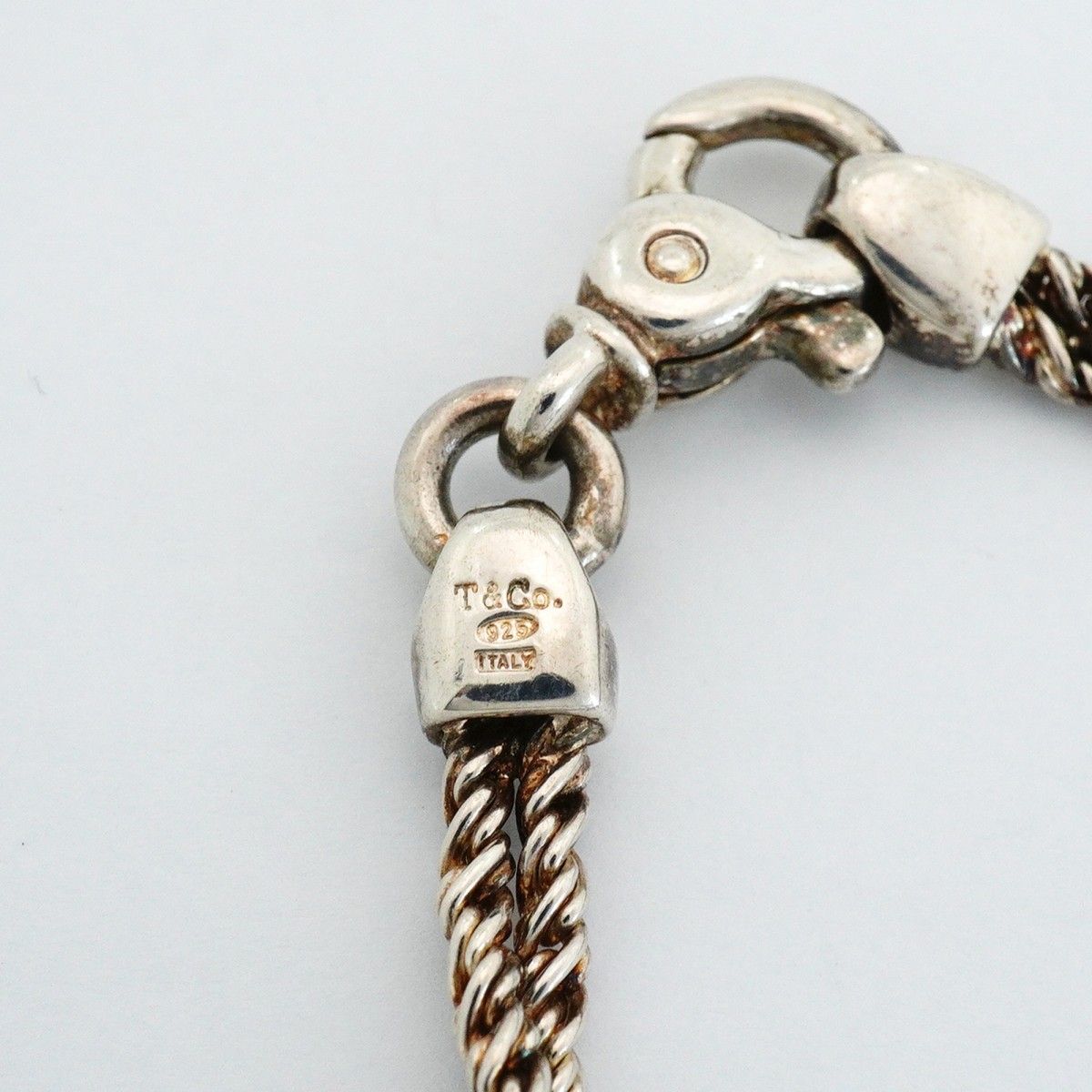 Tiffany & Co Bracelet Center Knot Double Rope 925 Sterling Silver — view 5