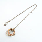 Tiffany & Co Necklace Interlocking 925 Sterling Silver Gold Rubedo — view 3