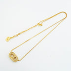 Dior Necklace CD Logo Gold Plated Rhinestone — view 3