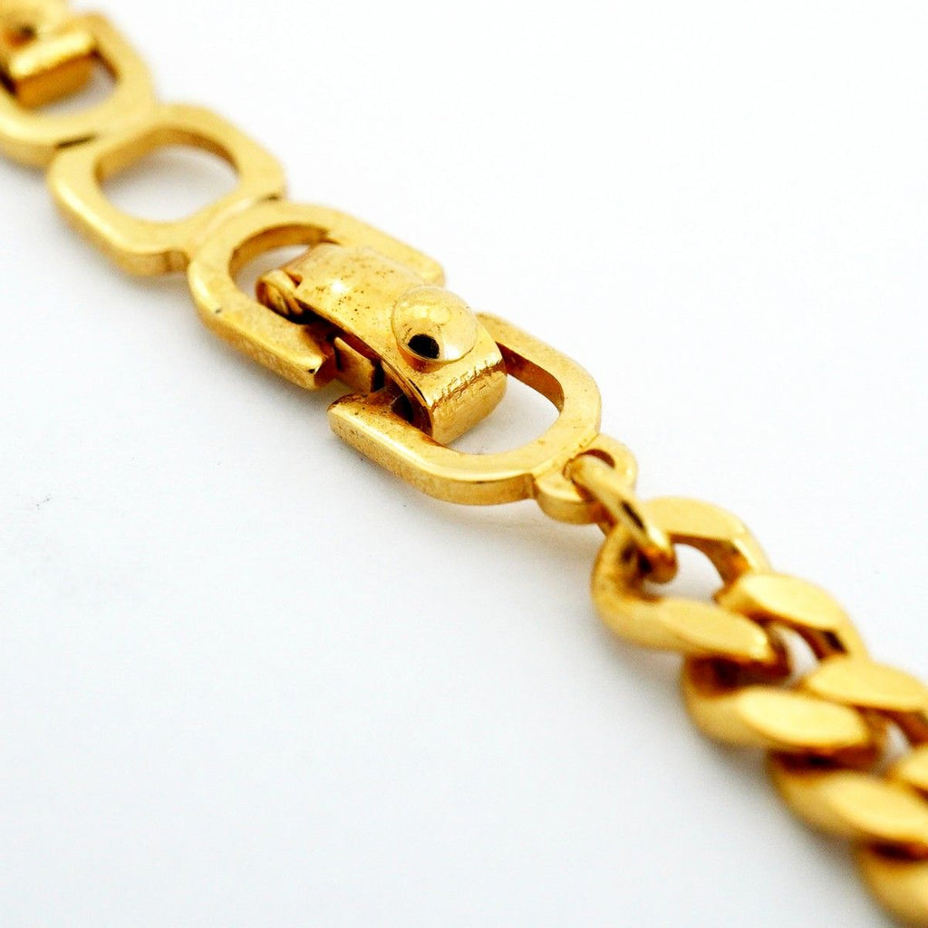 Dior Necklace CD Logo Gold Plated Rhinestone — view 5