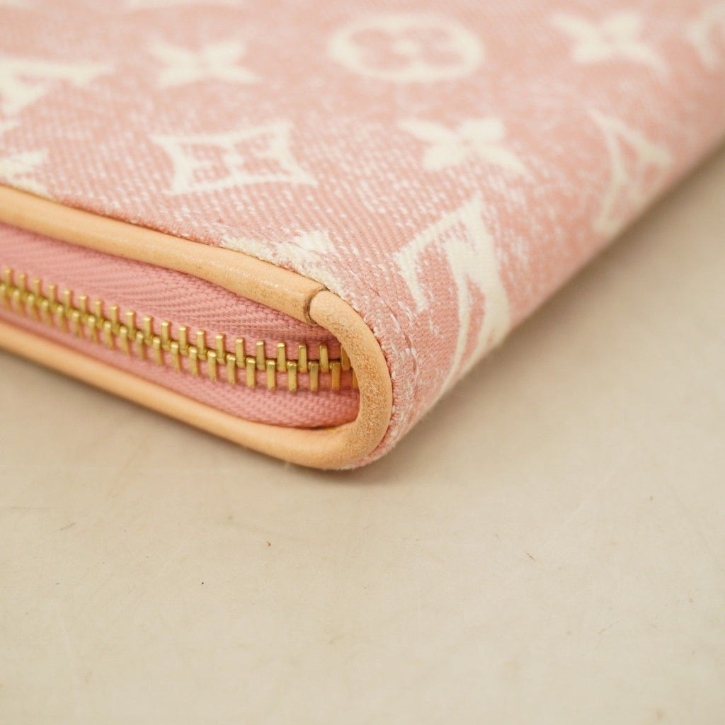 Louis Vuitton Wallet Monogram Jacquard Denim Zippy Pink — view 5