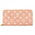 Louis Vuitton Wallet Monogram Jacquard Denim Zippy Pink