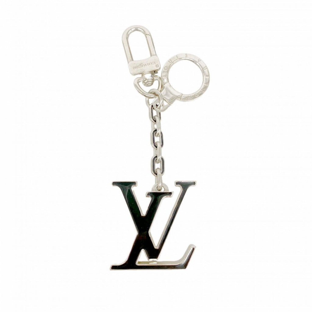 Louis Vuitton Key Holder Charm Porte Cles Initial LV Silver Black