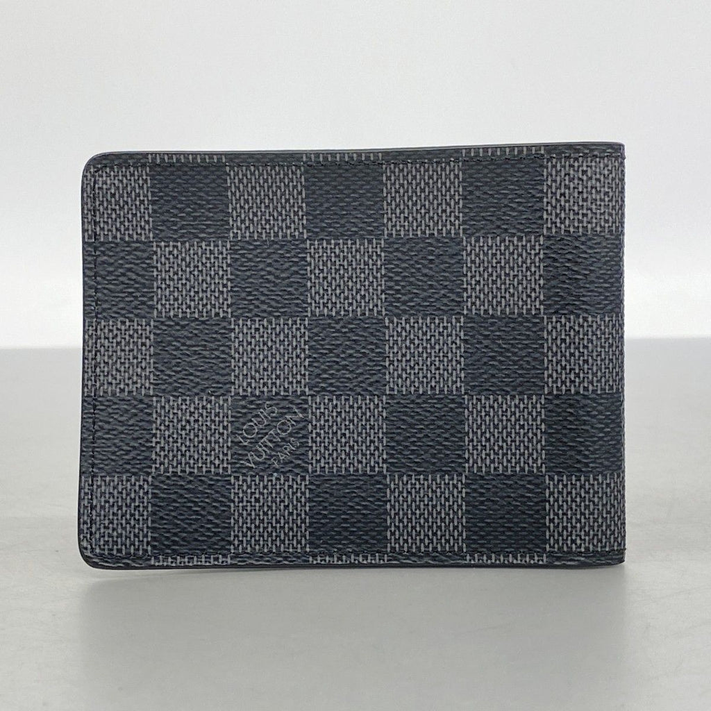 Louis Vuitton Billfold Damier Graphite Portefeuille Calf Black Wallet — view 8