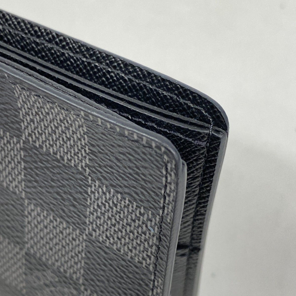 Louis Vuitton Billfold Damier Graphite Portefeuille Calf Black Wallet — view 7