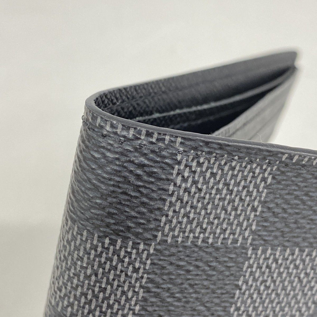 Louis Vuitton Billfold Damier Graphite Portefeuille Calf Black Wallet — view 6
