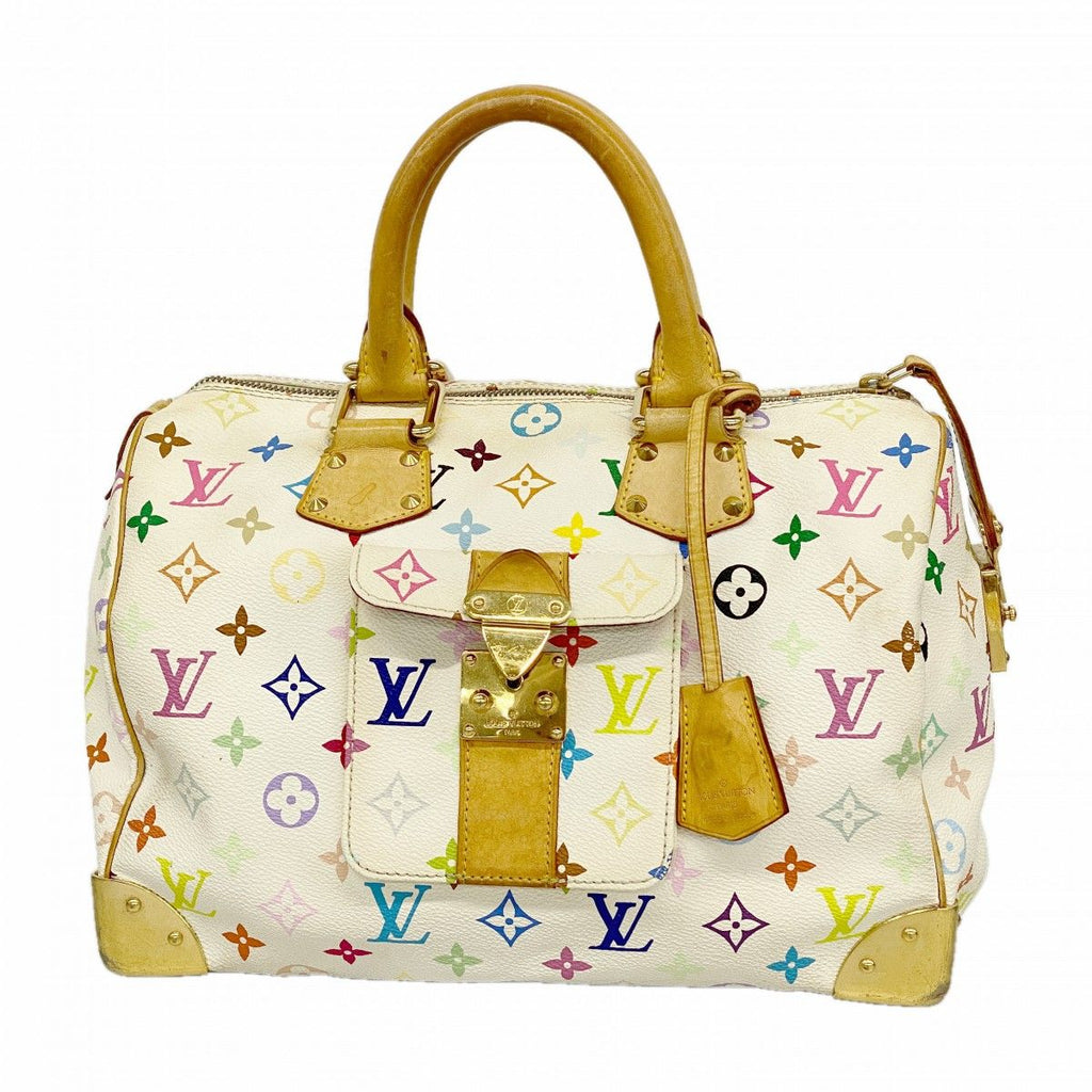 Louis Vuitton Handbag Monogram Multicolor Speedy 30 Blanc