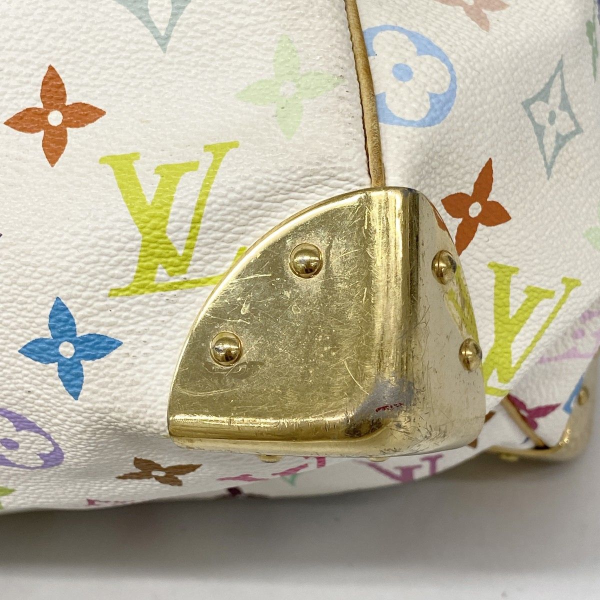 Louis Vuitton Handbag Monogram Multicolor Speedy 30 Blanc — view 7