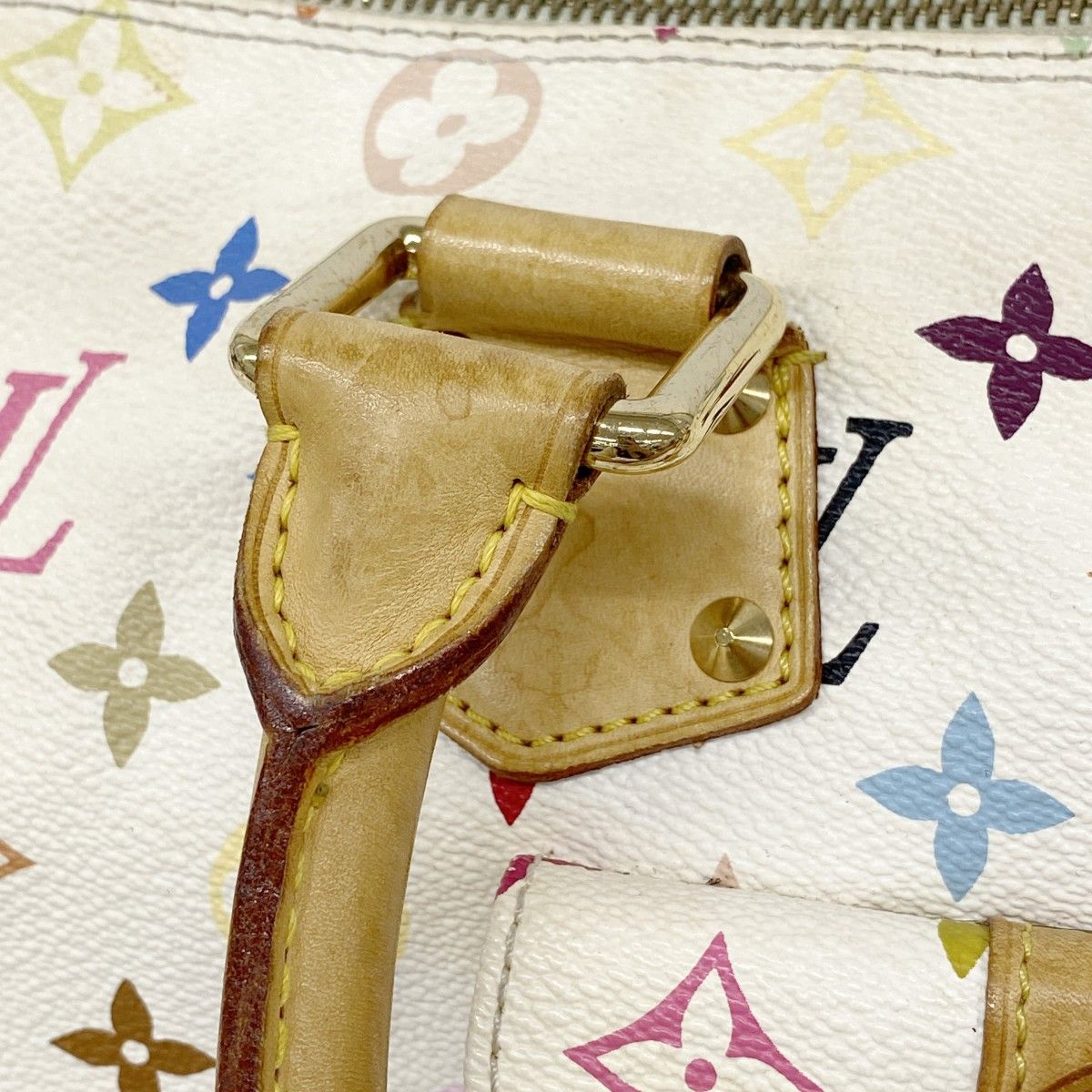 Louis Vuitton Handbag Monogram Multicolor Speedy 30 Blanc — view 9