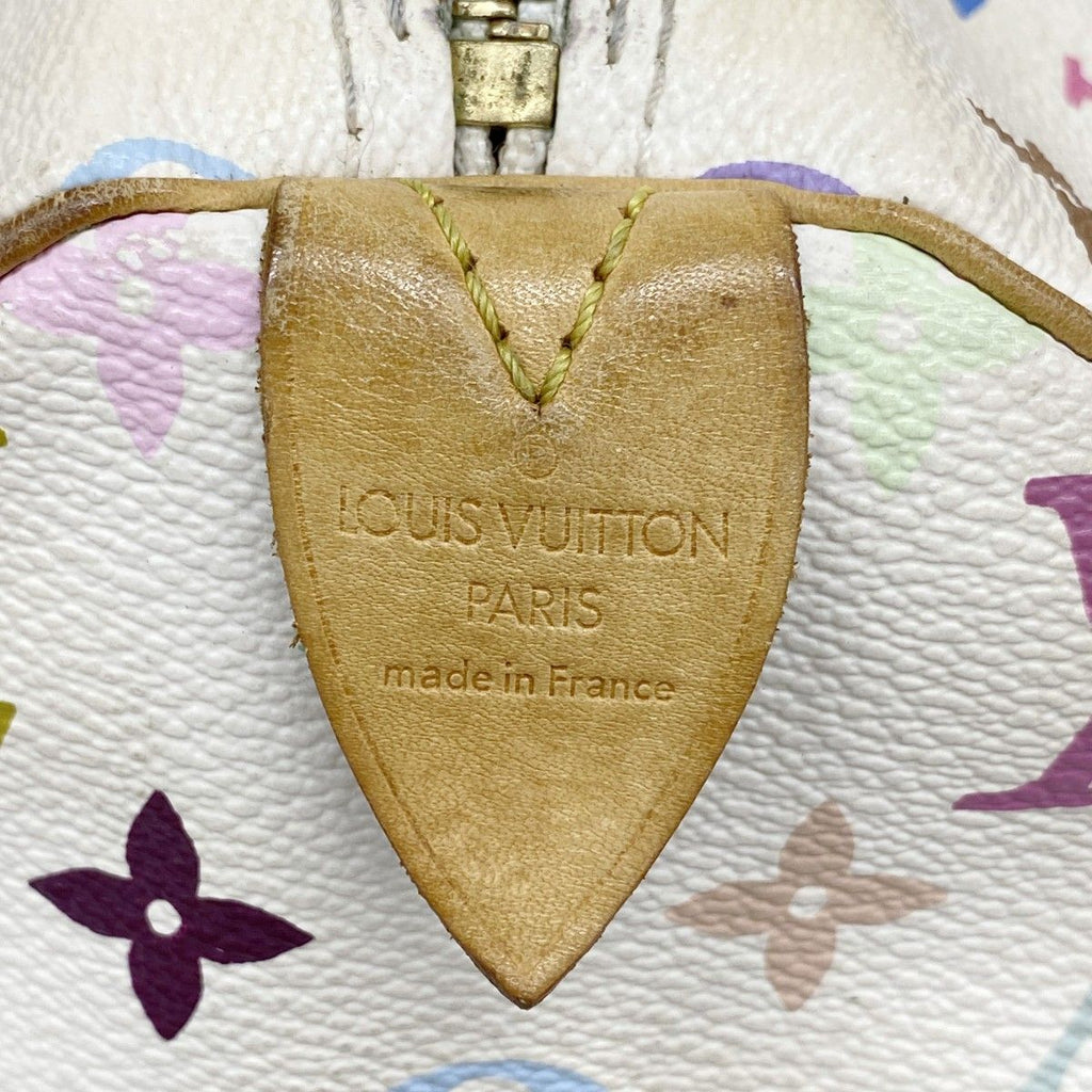 Louis Vuitton Handbag Monogram Multicolor Speedy 30 Blanc — view 5