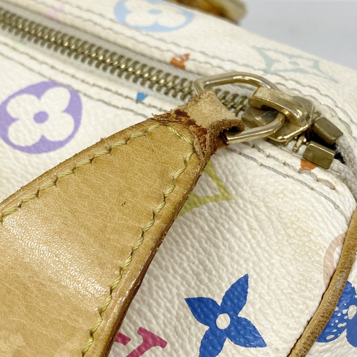 Louis Vuitton Handbag Monogram Multicolor Speedy 30 Blanc — view 6