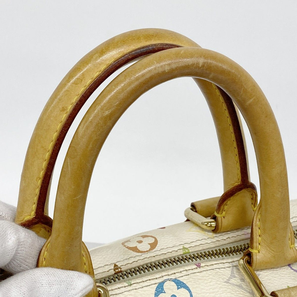 Louis Vuitton Handbag Monogram Multicolor Speedy 30 Blanc — view 8