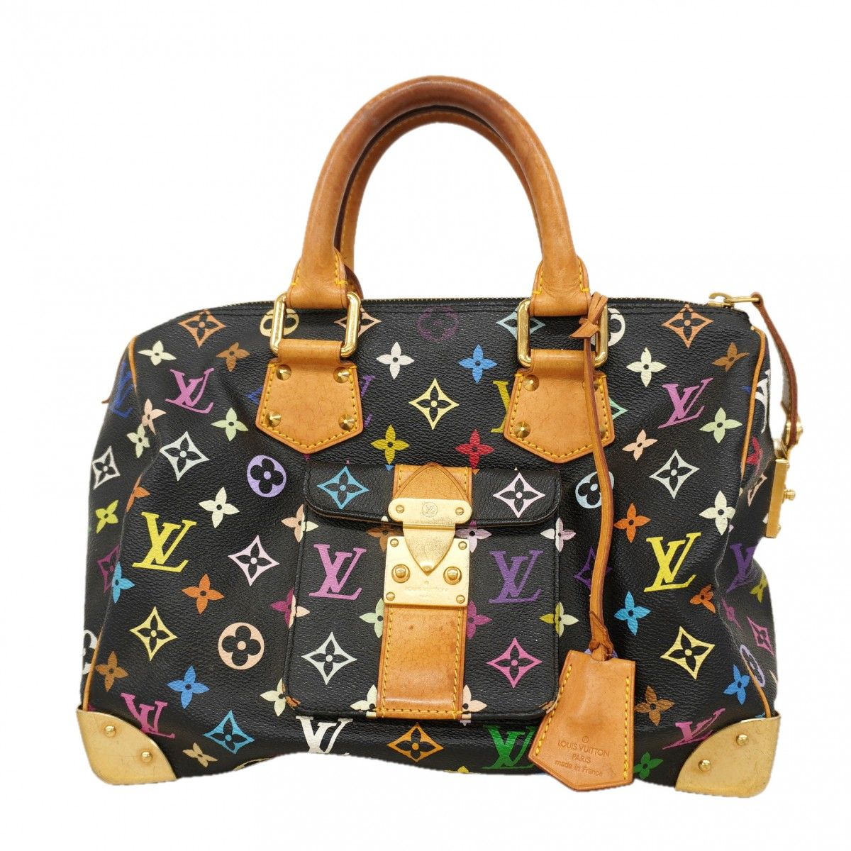 Louis Vuitton Handbag Monogram Multicolor Speedy 30 Noir