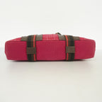Hermes Tote Troca Horizontal Canvas Red Silver — view 3
