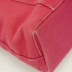 Hermes Tote Troca Horizontal Canvas Red Silver — view 6