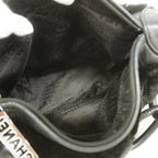 Chanel Shoulder Bag Leather Fur Black Silver — view 4