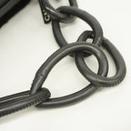 Chanel Shoulder Bag Leather Fur Black Silver — view 8