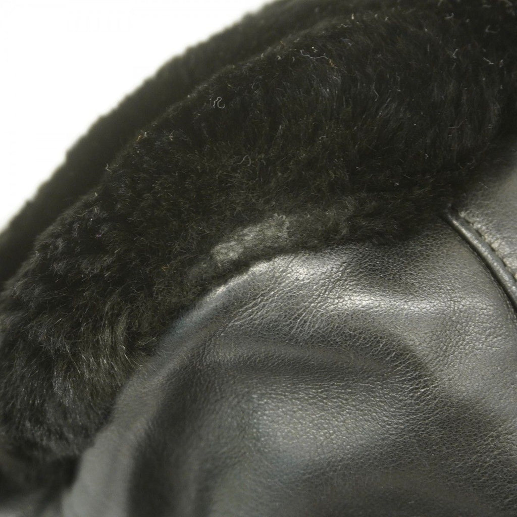 Chanel Shoulder Bag Leather Fur Black Silver — view 6