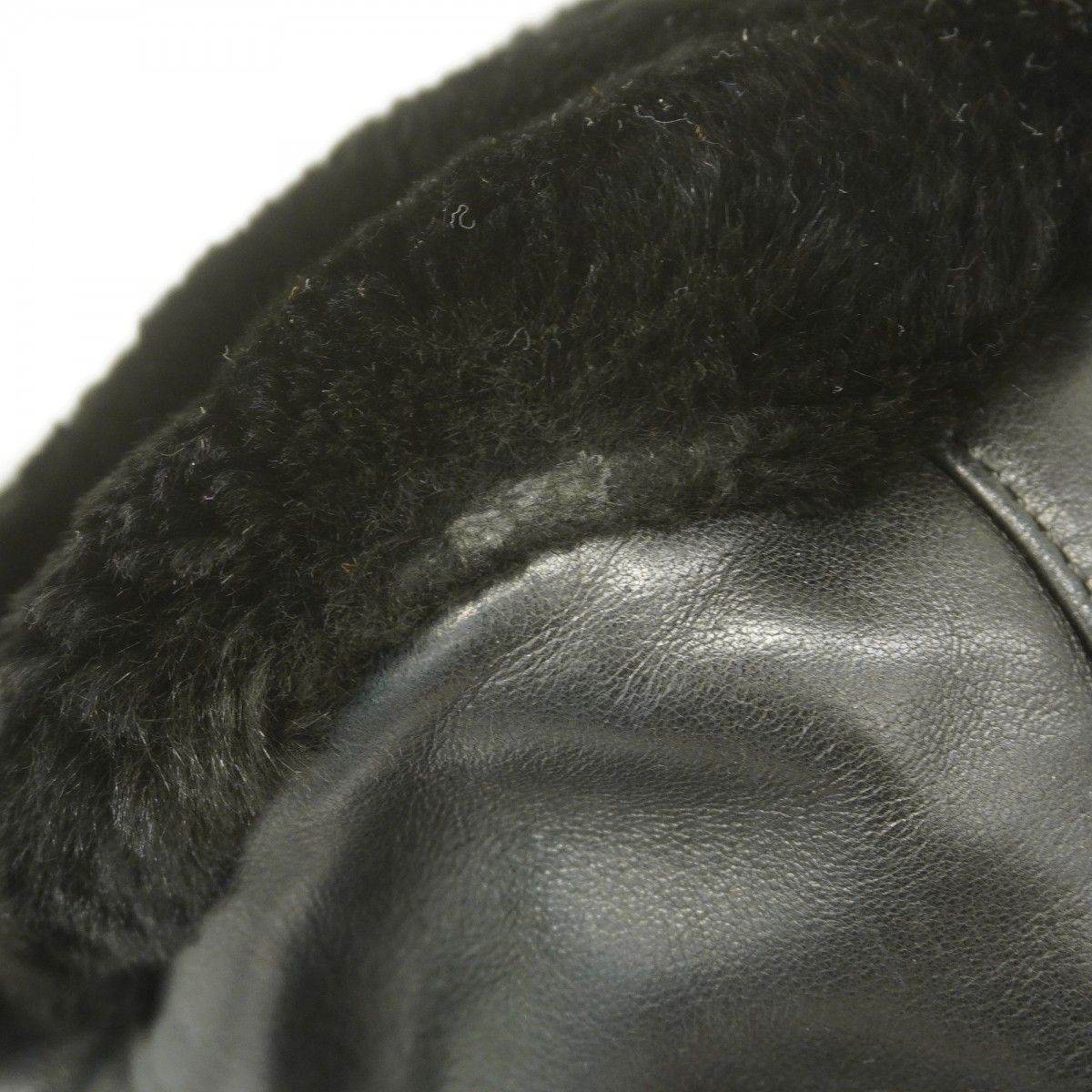 Chanel Shoulder Bag Leather Fur Black Silver — view 6