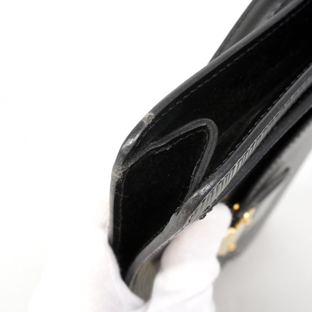 Louis Vuitton Clutch Epi Pochette Series Dragonne Noir — view 7