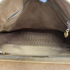 Chanel Shoulder Bag Triple Coco Caviar Leather Brown Gold — view 4