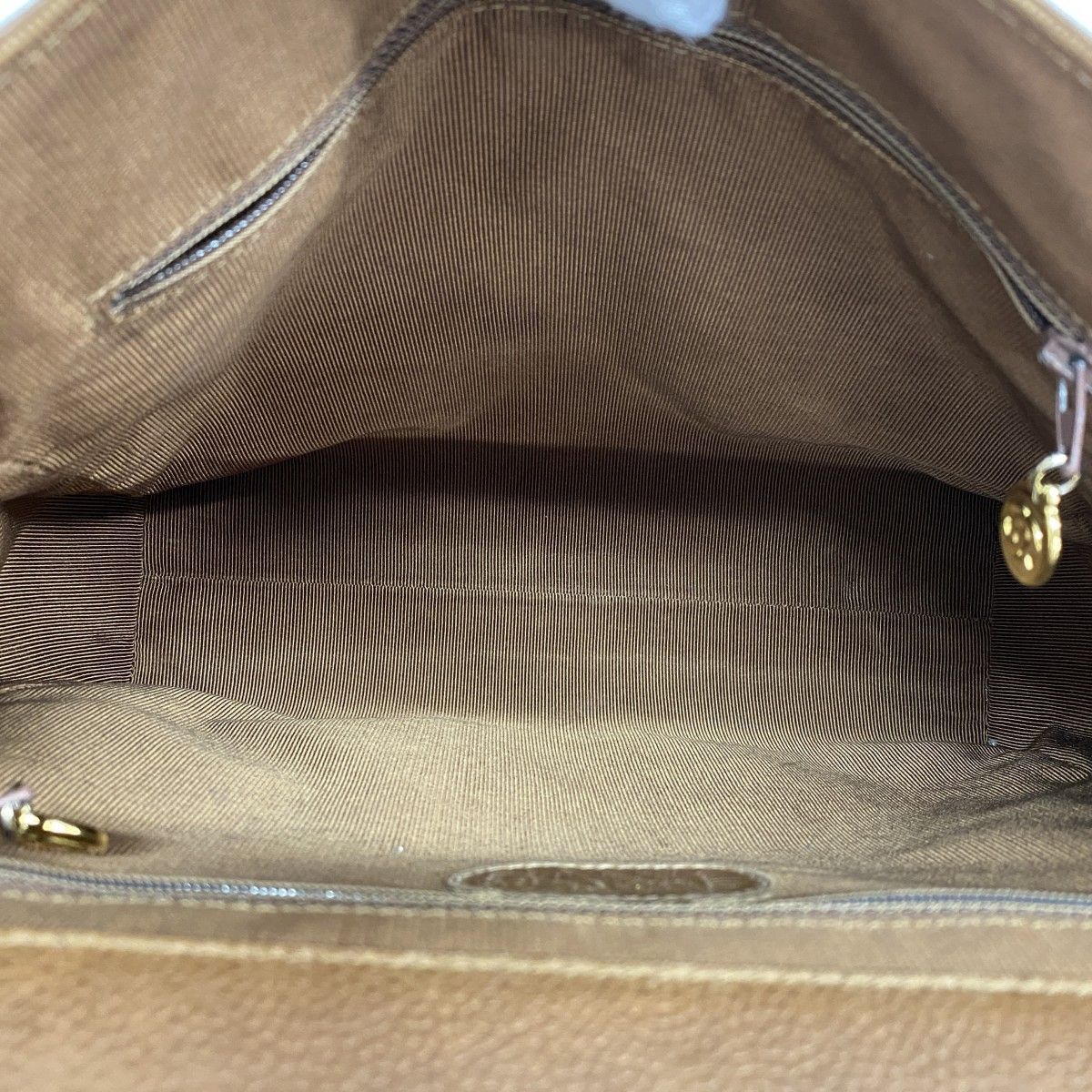 Chanel Shoulder Bag Triple Coco Caviar Leather Brown Gold — view 4