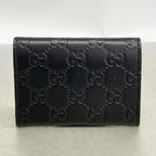 Gucci Business Card Holder Guccissima Leather Black Silver — view 7