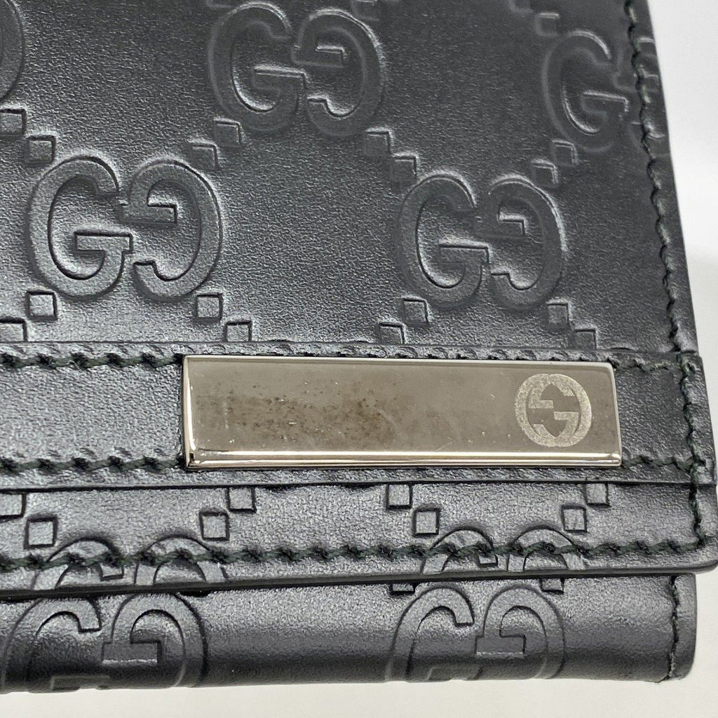 Gucci Business Card Holder Guccissima Leather Black Silver — view 6