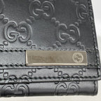 Gucci Business Card Holder Guccissima Leather Black Silver — view 6