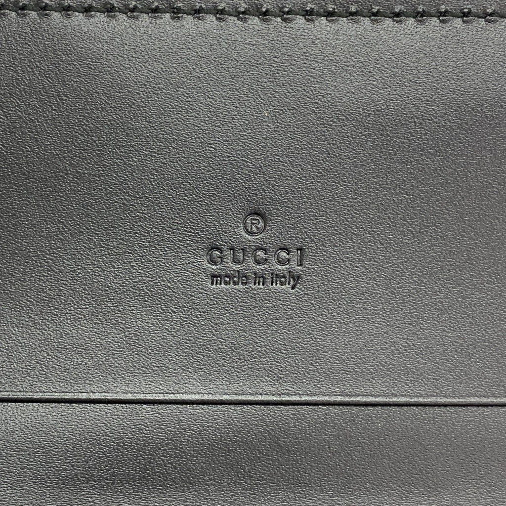 Gucci Business Card Holder Guccissima Leather Black Silver — view 4