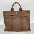 Hermes Tote Her Line PM Canvas Brown Silver — view 8