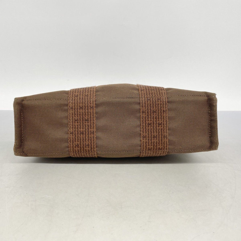 Hermes Tote Her Line PM Canvas Brown Silver — view 3