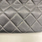 Chanel Chain Tote Quilted Caviar Leather Black Gold — view 9