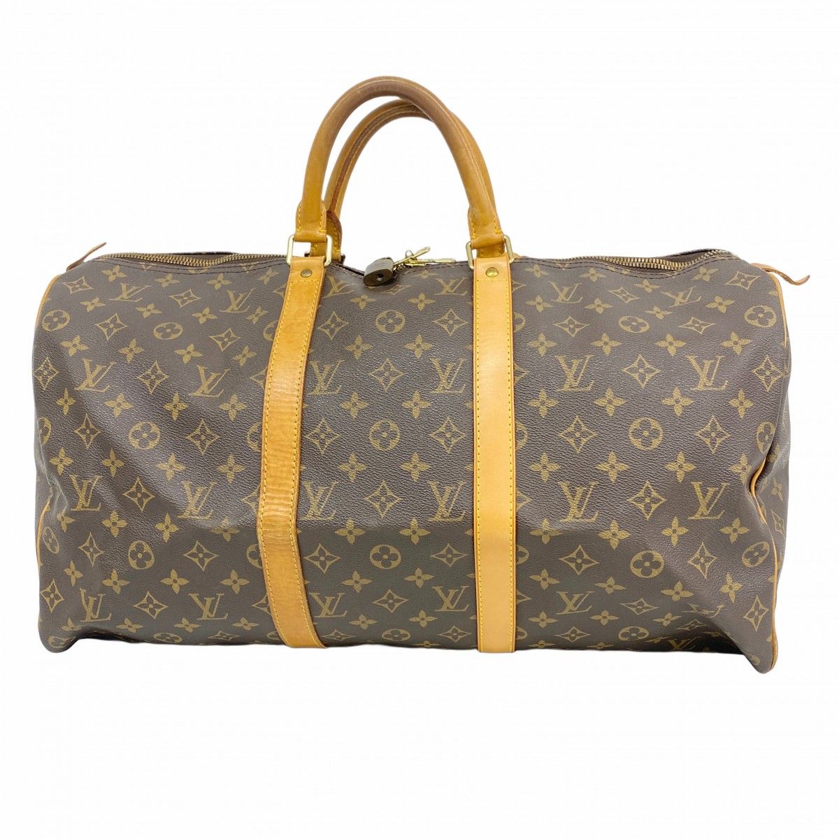 Louis Vuitton Boston Bag Monogram Keepall 50 Brown