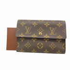 Louis Vuitton Trifold Wallet Monogram Porte Tresor Loue Tuy Papier Brown