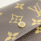 Louis Vuitton Trifold Wallet Monogram Porte Tresor Loue Tuy Papier Brown — view 9