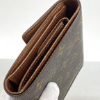 Louis Vuitton Trifold Wallet Monogram Porte Tresor Loue Tuy Papier Brown — view 5