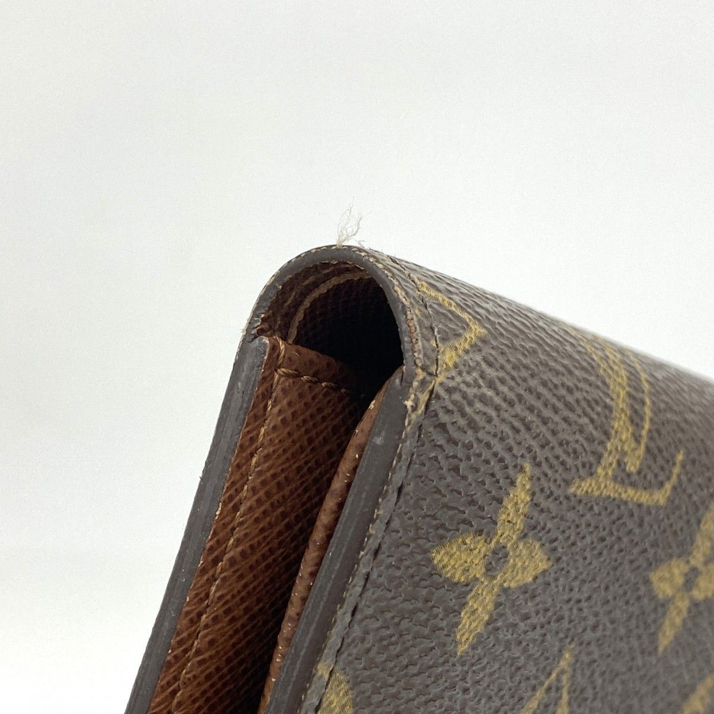 Louis Vuitton Trifold Wallet Monogram Porte Tresor Loue Tuy Papier Brown — view 6