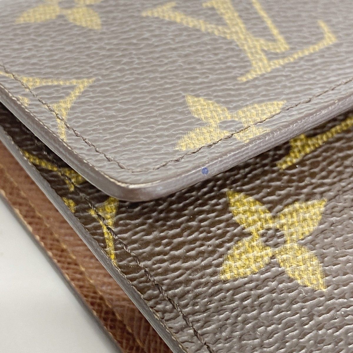 Louis Vuitton Trifold Wallet Monogram Porte Tresor Loue Tuy Papier Brown — view 7