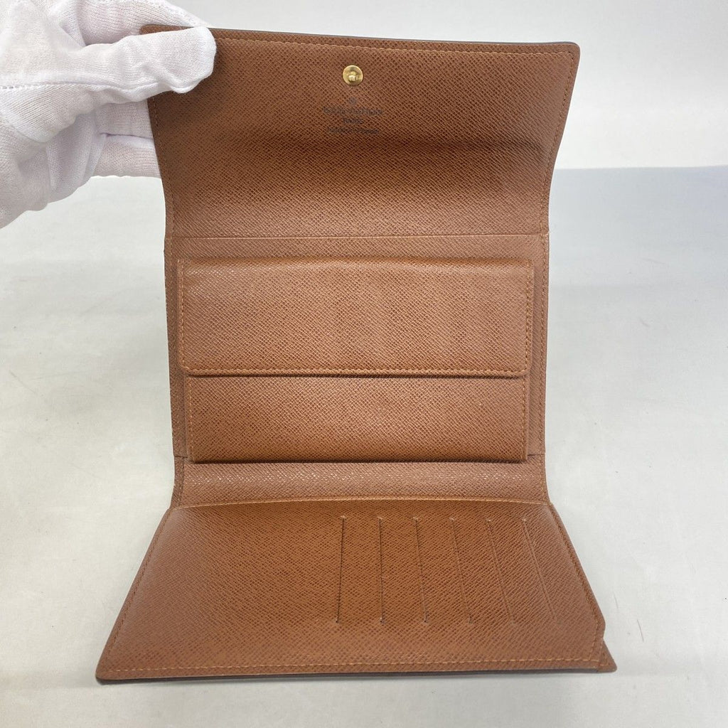 Louis Vuitton Trifold Wallet Monogram Porte Tresor Loue Tuy Papier Brown — view 3