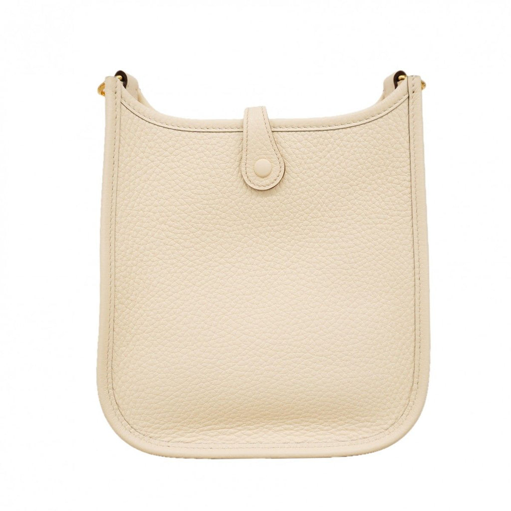 Hermes Shoulder Bag Evelyne TPM Taurillon Clemence Nata Gold — view 8
