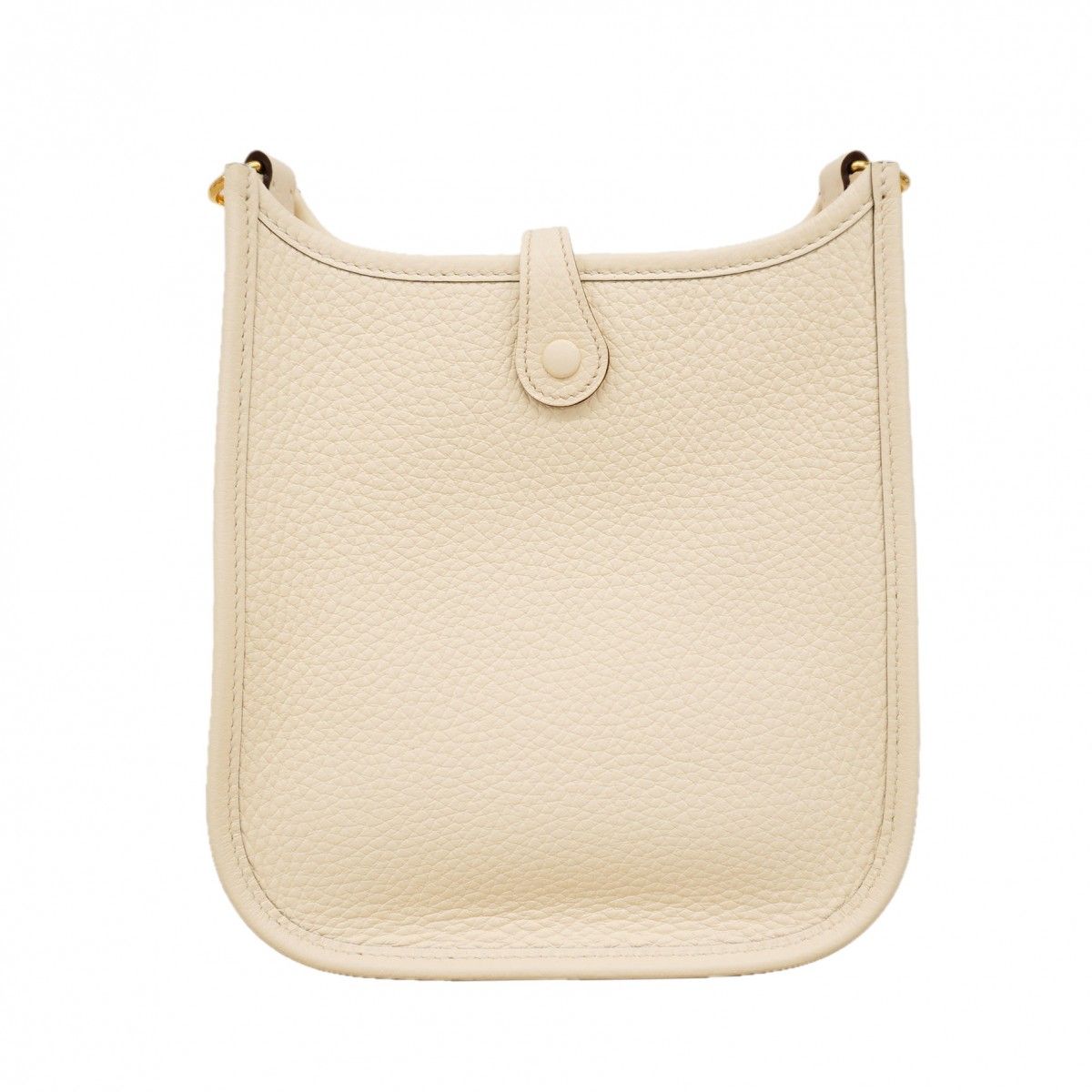 Hermes Shoulder Bag Evelyne TPM Taurillon Clemence Nata Gold — view 8