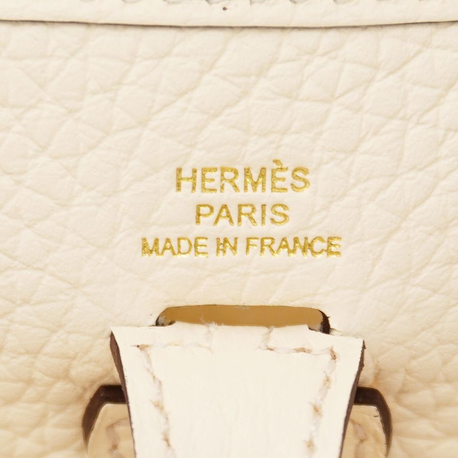 Hermes Shoulder Bag Evelyne TPM Taurillon Clemence Nata Gold — view 5