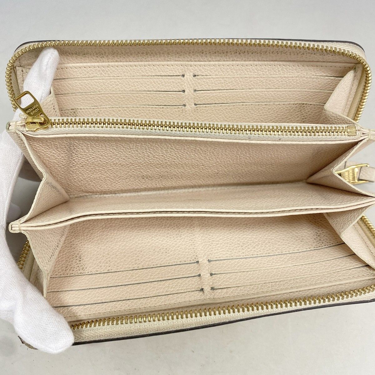 Louis Vuitton Wallet Monogram Empreinte by the Pool Zippy Cream Saffron — view 3
