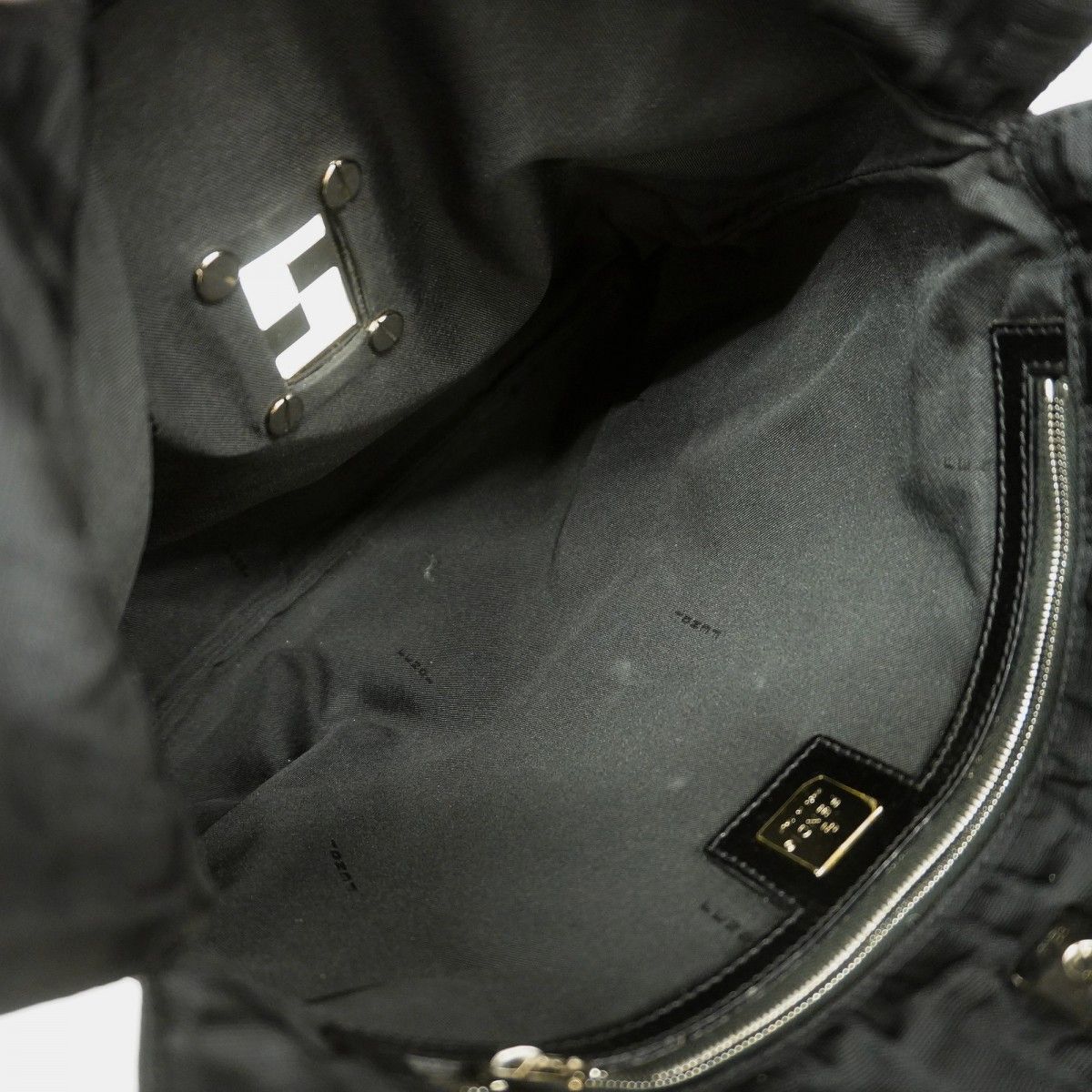 Fendi Tote Zucca Nylon Black Silver — view 4