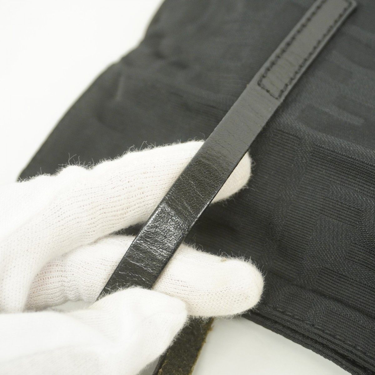 Fendi Tote Zucca Nylon Black Silver — view 7