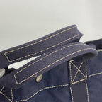 Hermes Tote Deauville Canvas Navy Silver — view 8