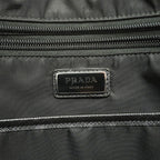 Prada Tote Saffiano Nylon Black Silver — view 5