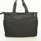 Prada Tote Saffiano Nylon Black Silver — view 8