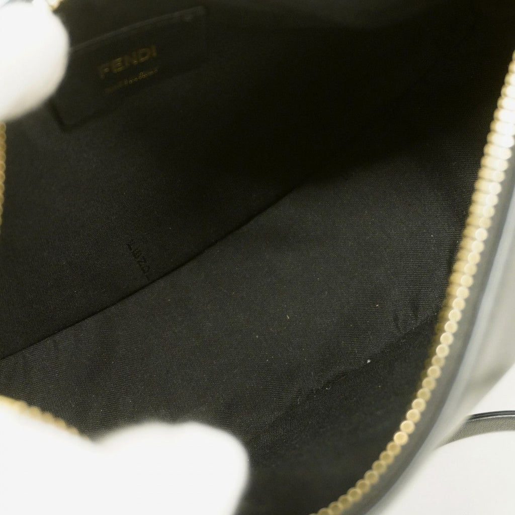 Fendi Shoulder Bag Graffiti Leather Black Gold — view 4